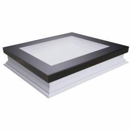Fakro DXF 80cm x 80cm Fixed Flat Roof Window & Kerb Triple Glazed