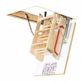 Fakro LWK Plus 4-Section 58cm X 92cm Wooden Loft Ladder & Hatch (H up to 280CM)