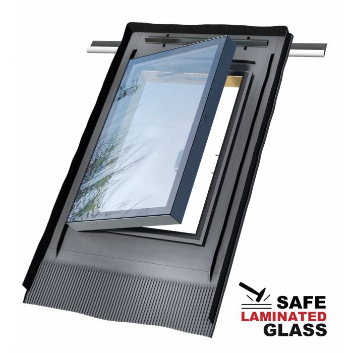 VERSA  V8 Reset 47cm x 73cm Side Hung Safe Glass Skylight Access Roof window