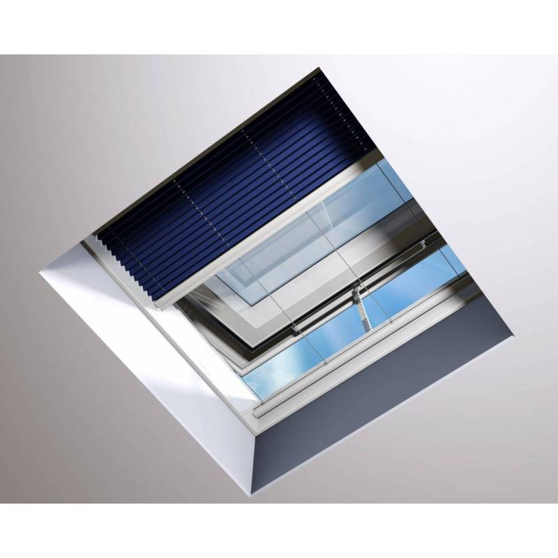 Manual Transparent White Pleated Blind 120cm x 120cm for Flat Roof ...