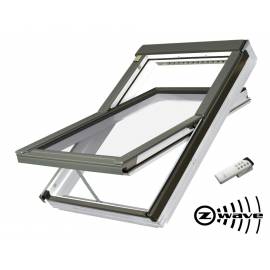 FAKRO FTU-V P2 04 Z-Wave White Polyurethane Laminated 66 x 118cm Electric Centre Pivot Roof Window