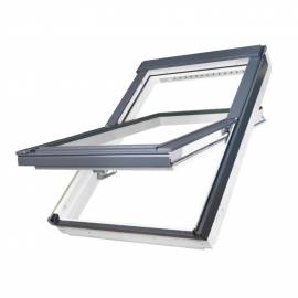 FAKRO FTW-V P2 06 White PVC Laminated 78 x 118cm Centre Pivot Roof Window