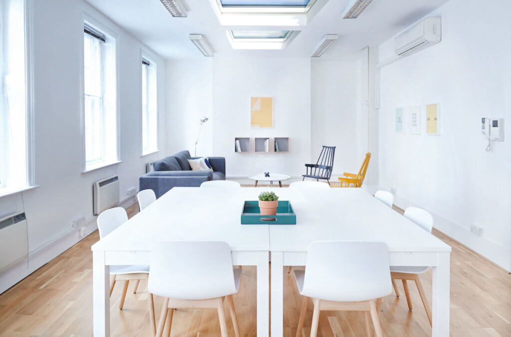 rooflights in the dining room